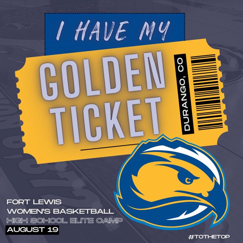 Golden ticket secured!!! Excited to get to Durango for the @FortLewis_WBB elite camp!!!