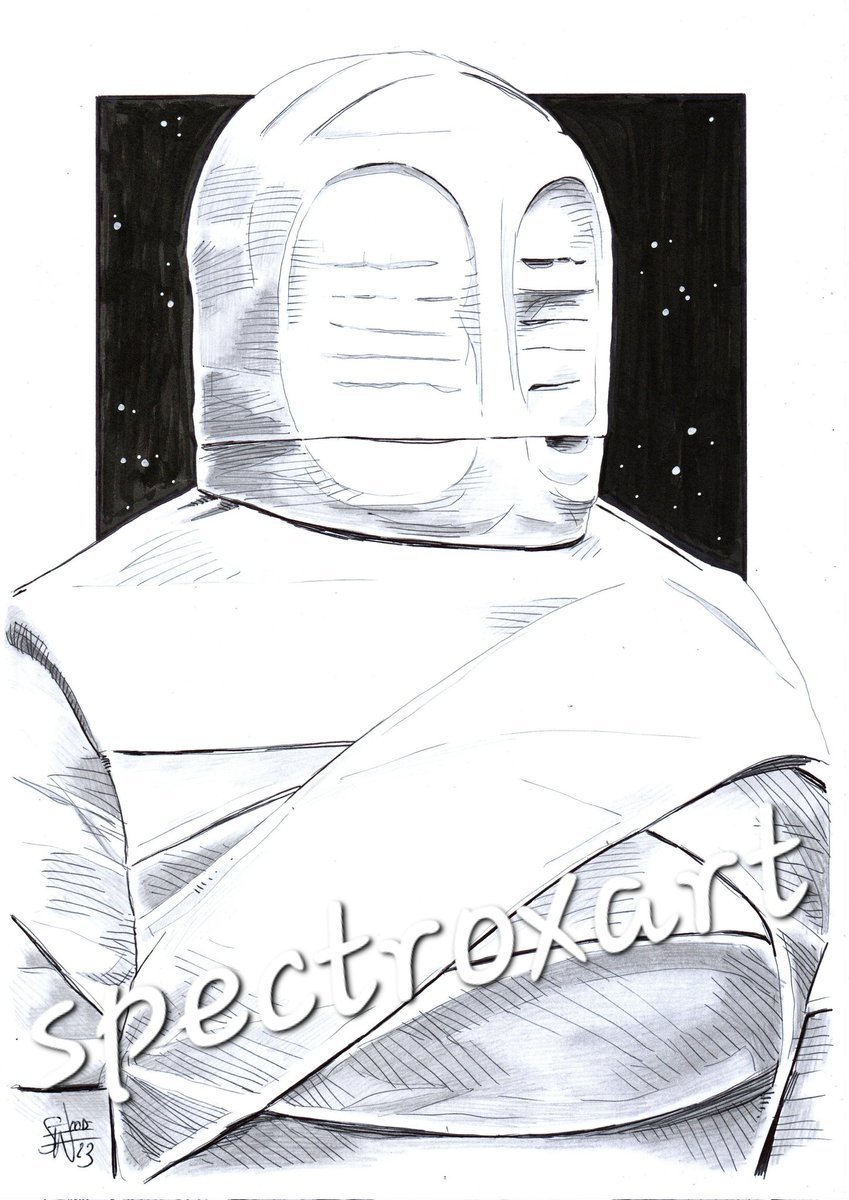 Sutekh's Robot Mummy (Doctor Who).

#DoctorWho #doctorwhofanart #doctorwhovillian #robotmummy  #doctorwhomonster #pyramidsofmars #fourthdoctor #4thdoctor #ClassicDoctorWho #penandink #artcommission 

ebay.co.uk/usr/spectroxart