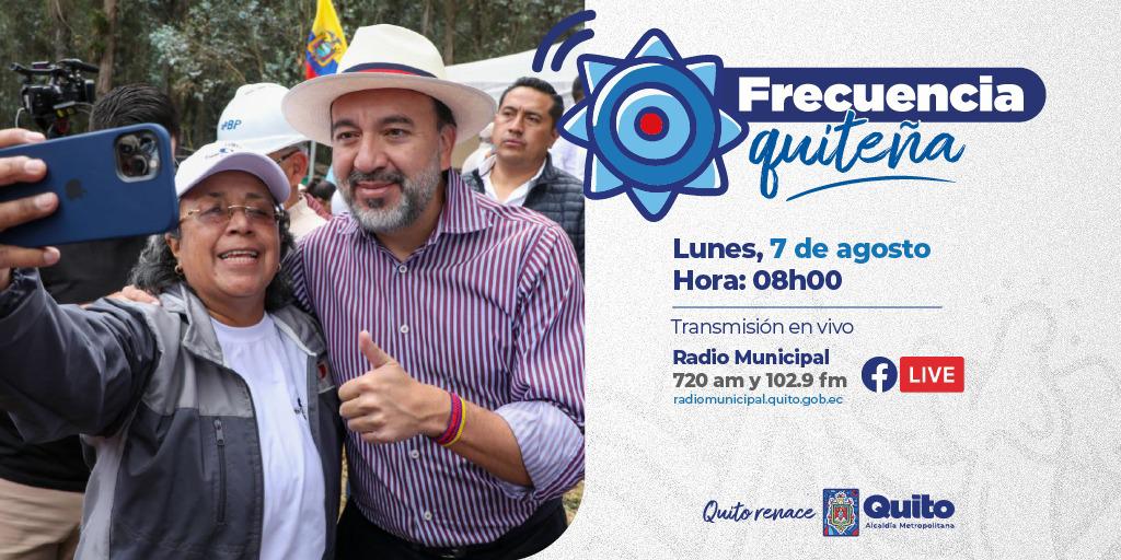 MunicipioQuito's tweet image. 📺 #FrecuenciaQuiteña | Este lunes, desde las 08h00, sigue en vivo el informe 012 del alcalde @pabelml. Varios anuncios y las conclusiones de la presentación del portafolio de inversiones para la capital, la Asamblea de Quito, la mesa por la seguridad y la #DoMinga.…