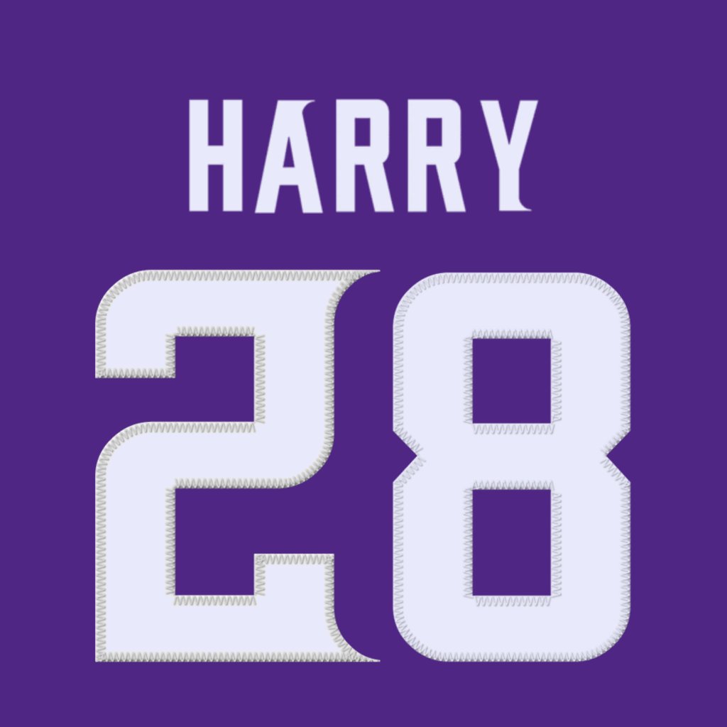nfl_jersey_num's tweet photo. Minnesota Vikings WR N'Keal Harry (@NkealHarry15) is wearing number 28. #Skol https://t.co/dqtv65mphB