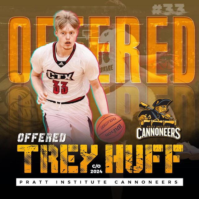 Trey Huff (@trey_h_33) on Twitter photo After a great conversation with <a href="/DavidDanzigNYC/">Dave Danzig</a> I am blessed to say I have received an offer from Pratt Institute and <a href="/PrattMensBBall/">Pratt Men’s Basketball</a>! Thank you @CTXKnightsBball for your belief in me, my varsity team at <a href="/NYOScharter/">NYOS Charter School</a> for pushing me, and my family for everything. #AGTG After a great conversation with <a href="/DavidDanzigNYC/">Dave Danzig</a> I am blessed to say I have received an offer from Pratt Institute and <a href="/PrattMensBBall/">Pratt Men’s Basketball</a>! Thank you @CTXKnightsBball for your belief in me, my varsity team at <a href="/NYOScharter/">NYOS Charter School</a> for pushing me, and my family for everything. #AGTG