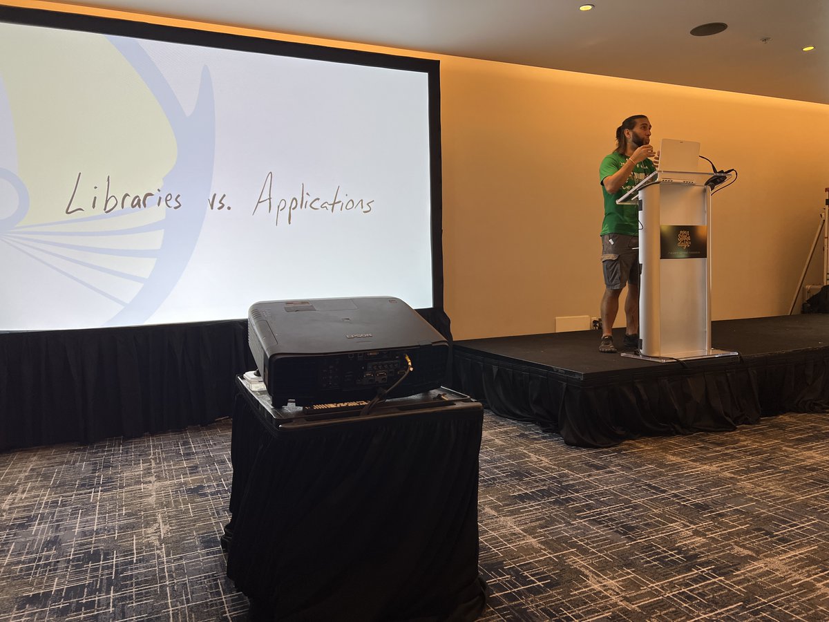 Live from #ASWFOpenSourceDays: <a href="/monsterjavaguns/">Jason van Gumster</a> from Orange Turbine shares best practices for individuals and studios when working with and contributing to open source. 
#aswf #opensource