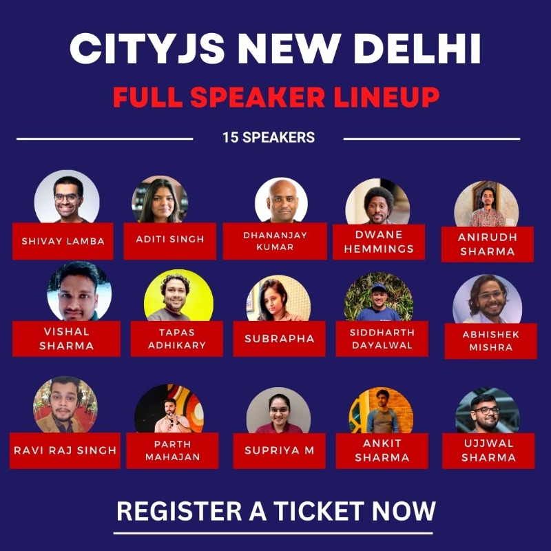 cityjsconf's tweet photo. Breaking  🌟

Full lineup for CityJS #India 

📅 14-15 Sep 
⏰ 9:00 PM
📍#NewDelhi 

@howdevelop 
@debug_mode 
@_A_314_ 
@suprabhasupi 
@siddharth_hacks 
@lifelongdev
@ankitsharma_007 
@tapasadhikary 
@reach_to_parth 
@stalwartcoder 
@bot_Anirudh 
@supminn 

#javascript