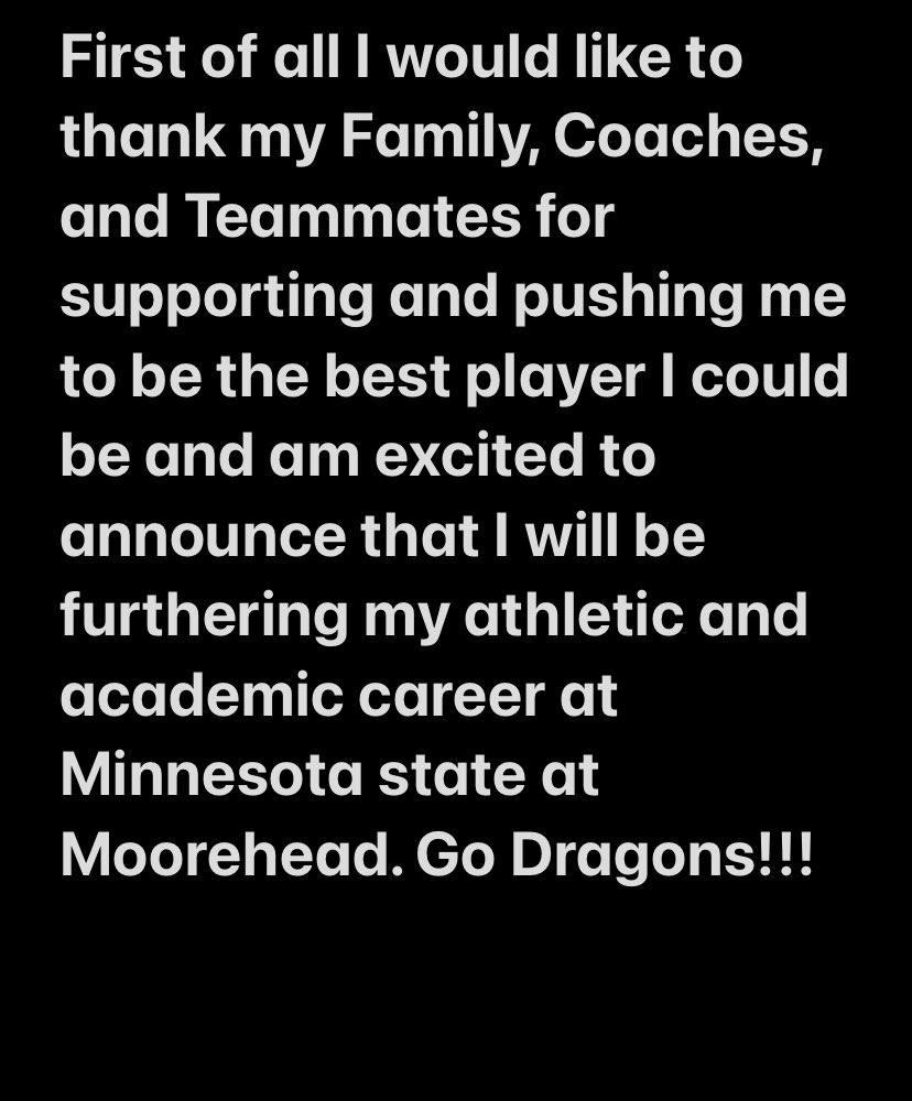 Committed 🔴⚪️⚫️
<a href="/CoachRoehrich/">Abraham Roehrich</a> <a href="/msum_football/">MSUM Dragon Football</a> <a href="/CoachLaqua/">Steve Laqua</a> <a href="/Coach_Wiz3/">Coach Wiz</a> <a href="/CoachPanowicz/">Jake Panowicz</a>