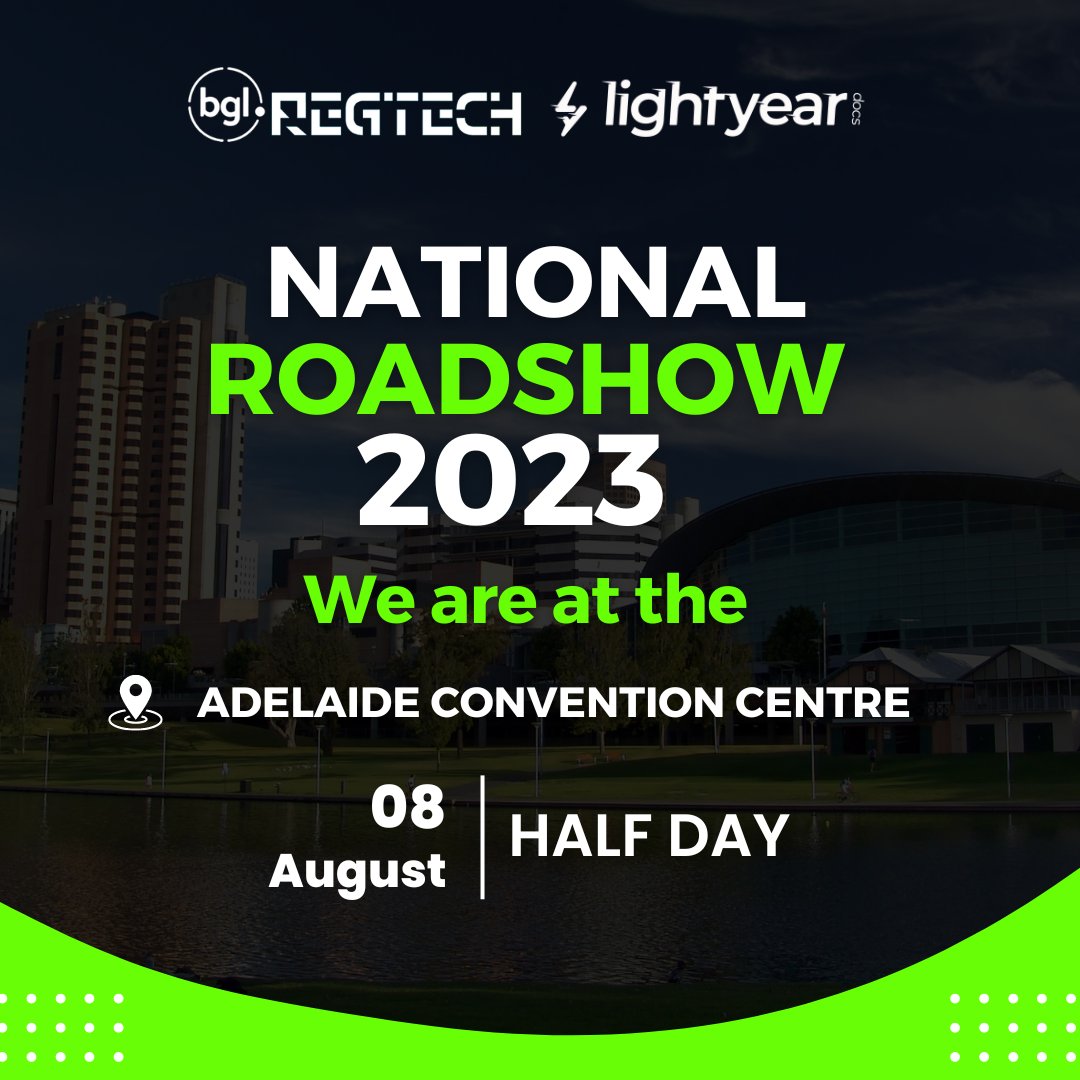 Hitting #Adelaide and #Perth this week with BGL REGTECH 2023! Come see us at the Adelaide Convention Centre tomorrow, Tuesday the 8th of August. ⚡🚀