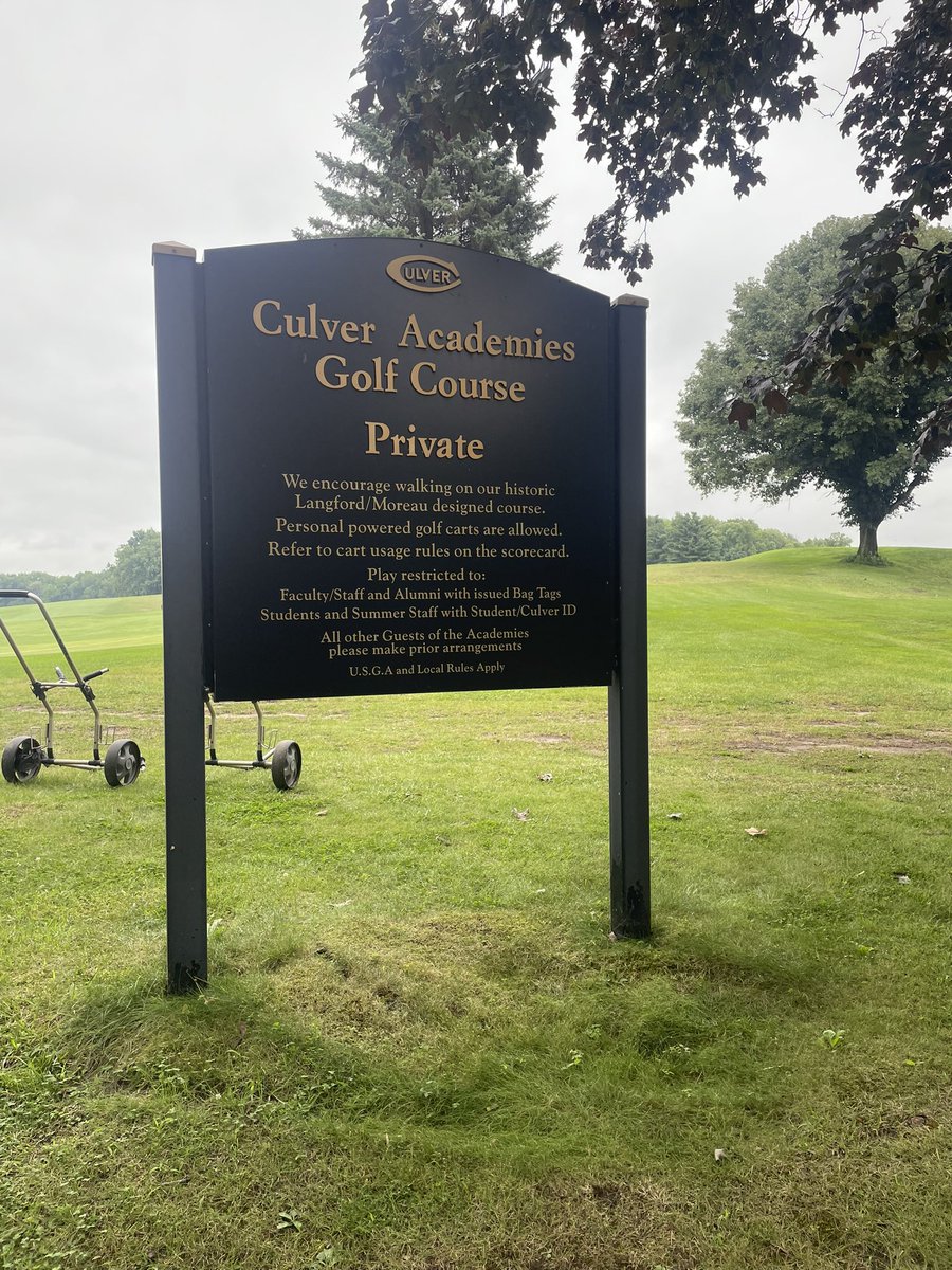 After 45 holes yesterday and 18 this morning, playing 9 more was not on my list of things to do tonight. However, when you get your first invite to this place you don’t say no. #culvergolf #72holesweekend #indianagolf