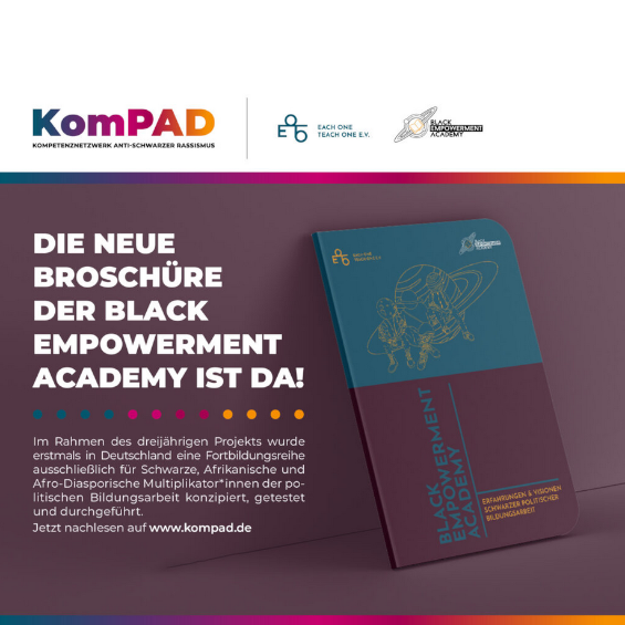 Die BLACK EMPOWERMENT ACDEMY bot Fortbildung für Schwarze, Afrikanische &amp; Afro-Diasporische Multiplikator:innen politischer #Bildungsarbeit: Fachaustauch, Vernetzung &amp; Lernräume. Der Bericht ➔ kompad.de/2023/05/12/die…

#Wissen für #Diversitätsoffenheit #LeNaMedien via <a href="/EOTOBerlin/">Each One Teach One</a>