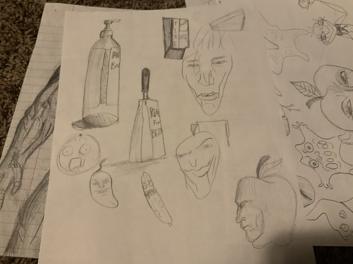 I found school sketches from last year