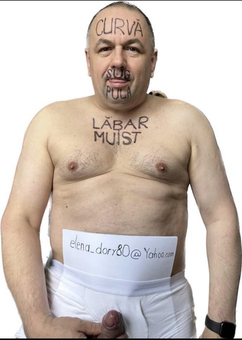 Greet another toy in my collection #AndreiMirceaDiciuc Pussyfree married wanker. look at that horrible<a href="/tag/andreimirceadiciuc"class="tags">#AndreiMirceaDiciuc</a>