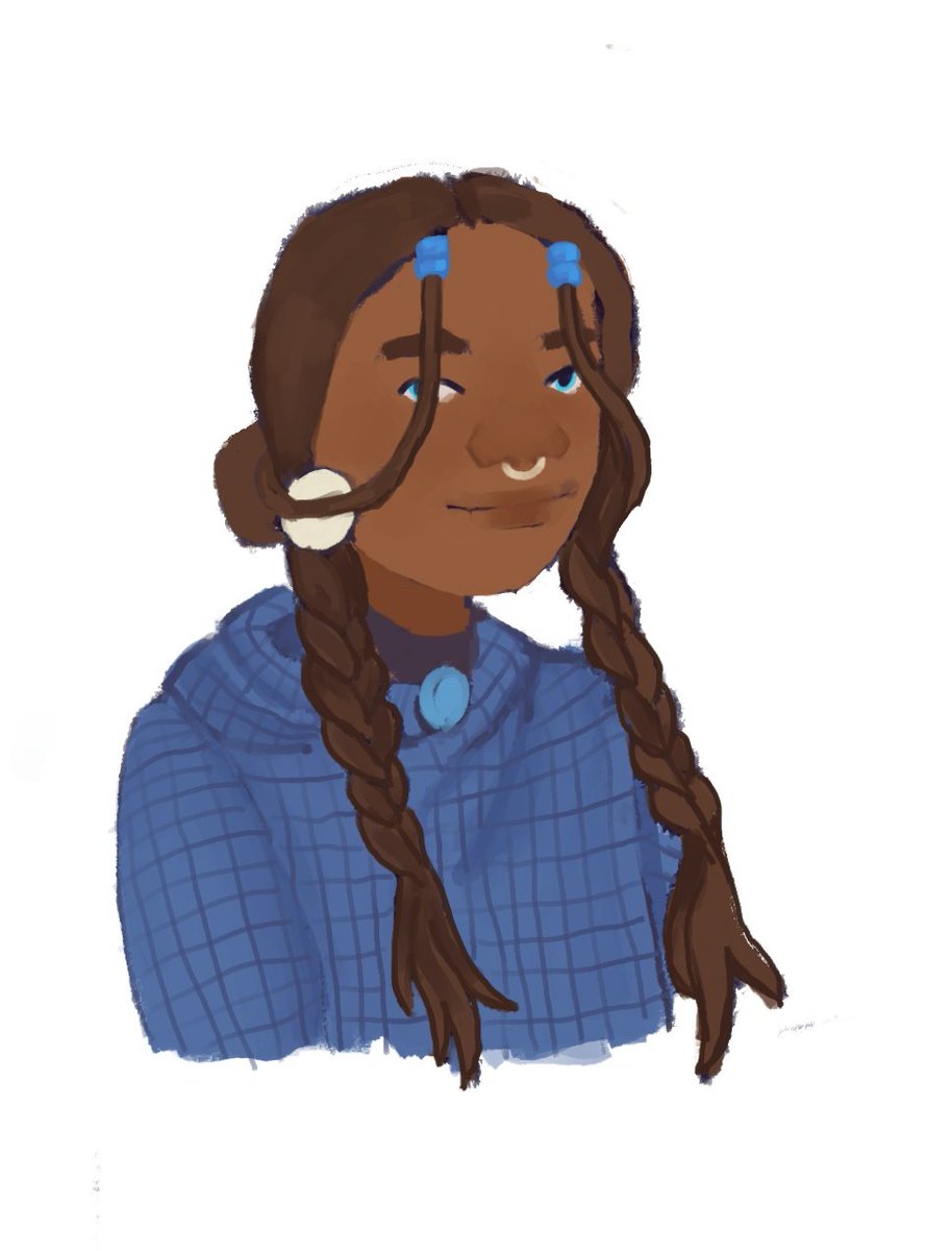kataradoodles's tweet photo. just a portrait of modern katara for today!

#katara #katarafanart #atla https://t.co/C9g4BDDqhC