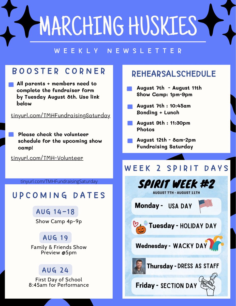 🎺Weekly Newsletter🎺
    August 7 - August 12