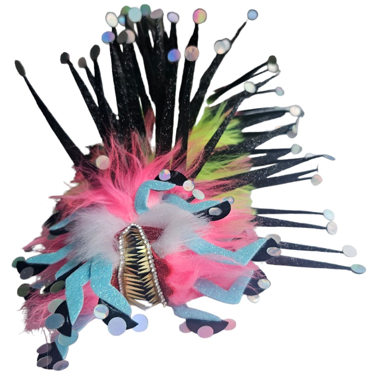 "The Fabulous Caterpillar" Mixed Media Creature.  Measuring at 13" x 7"