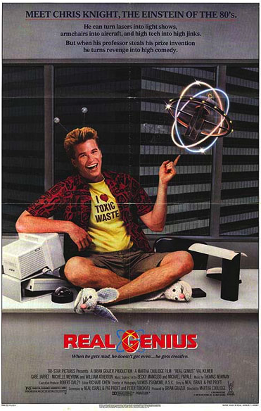 OldSchool80s's tweet photo. Aug 7, 1985: the film Real Genius was released in theaters. #80s Revisit my interview with director Martha Coolidge > https://t.co/FOFBSc6jpO as well as with Gabe Jarret > https://t.co/hEUnhB1MuK https://t.co/yZJT0hClvA