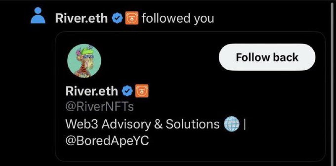 RiverNFTs's tweet photo. FOLLOWING PEOPLE WHO LIKE THIS TWEET AND SAY HEY 👋 https://t.co/k9vkrTImWI