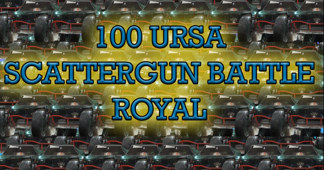 SC_Sante's tweet photo. ALERT ALERT! Have you seen our new 100 person event? You versus 99 other ursas with scatterguns battle royale! Will you be the last man standing, with a 15 million credit prize pool with first place winning 10 million!https://t.co/rmlxuoQoqO… #StarCitizen #event @RobertsSpaceInd https://t.co/GCQdWmnCcM
