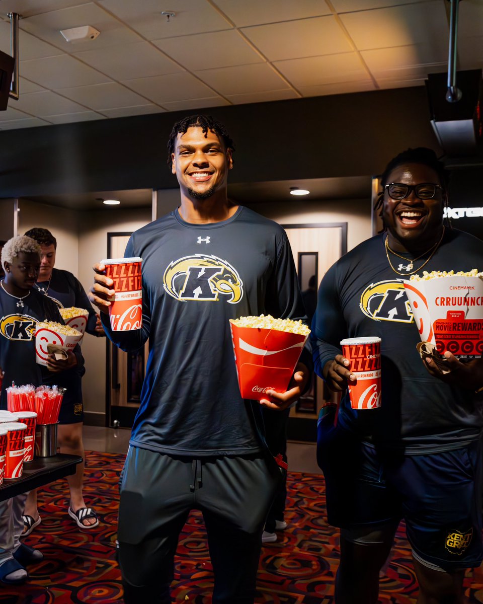 KentStFootball's tweet image. From the field to the films, 'Mission Impossible' here we come! 🏈🎥