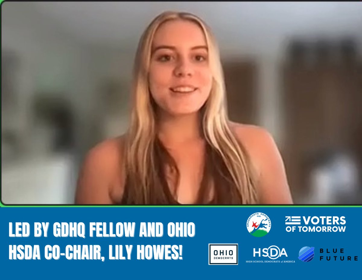 This evening, GDHQ has partnered with @VotersTomorrow, @BlueFutureNow, @hsdems, and @OHDems to host a YOUTH-LED Phonebank into Ohio—hosted by the HQ’s very own Lily Howes! 

Sign up at the linktree in our bio to make calls through Election Day on Tuesday📱✅