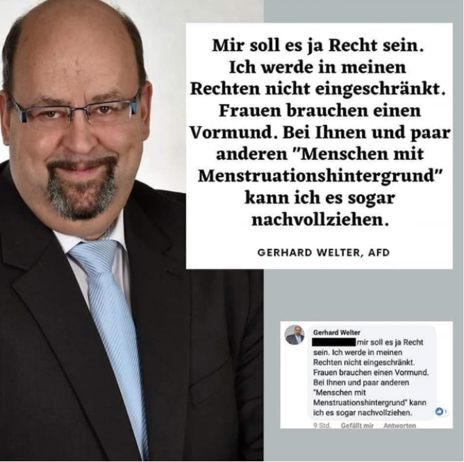 ThomasBe222's tweet photo. @ANimmrich Aber wahrscheinlich brauchen Sie nur einen Vormund wie es AfD-Politiker für Frauen fordern.
Und der Holocaustleugner und Antisemit Nikolai Nerling, bekannt als der "Volkslehrer" war eingeladen auf einer AfD Party.
Gesinnungsgenossen.
https://t.co/XbNiXB4EHs https://t.co/rsH571VDZC