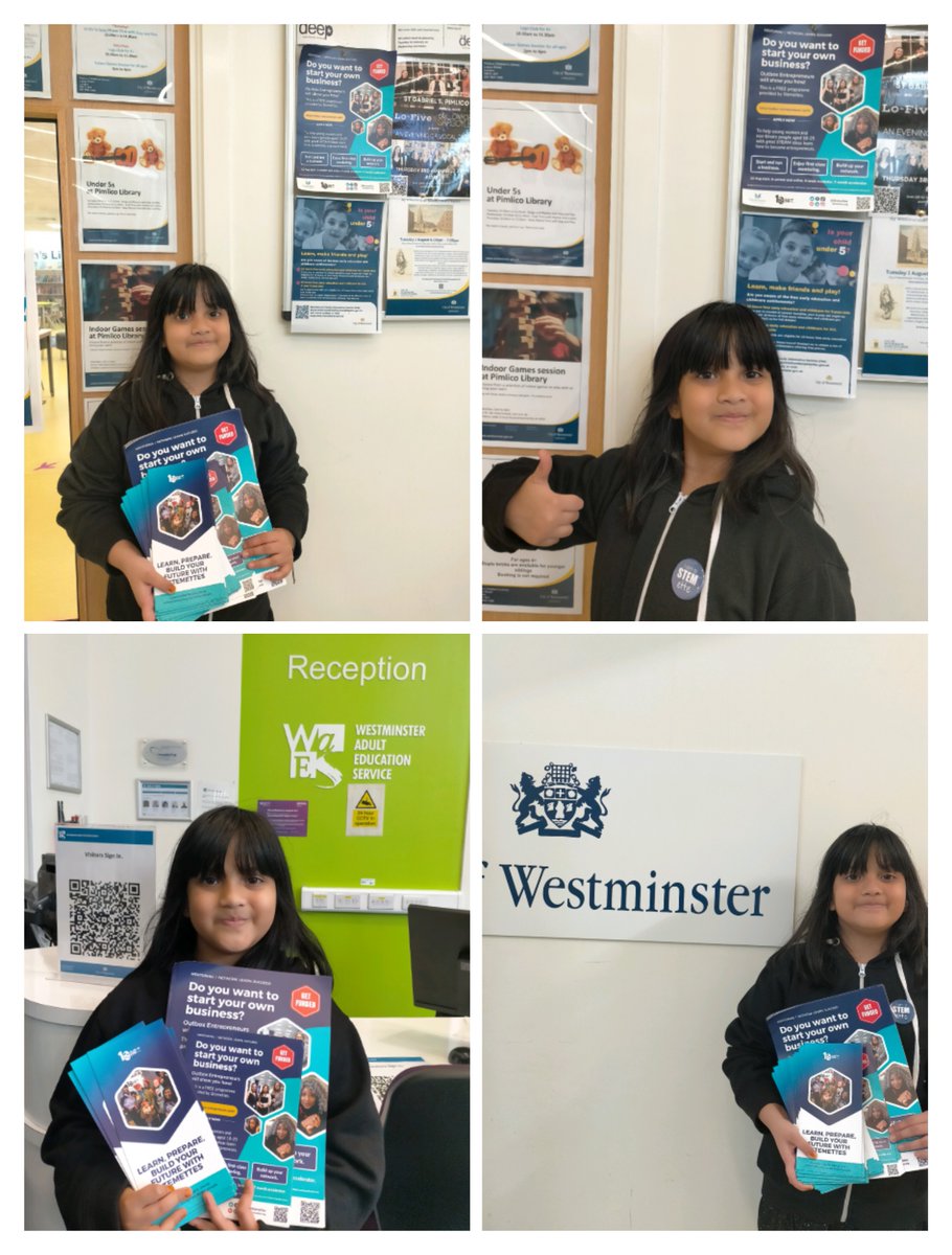 Yusra, a Stemettes Futures Junior Board member, has been out putting up posters & handing out leaflets to encourage more girls to join @Stemettes. 

She wants to see more girls like her enjoy #STEM & take part in the brilliant events & activities run by @ShesInCtrl @Stemettes!