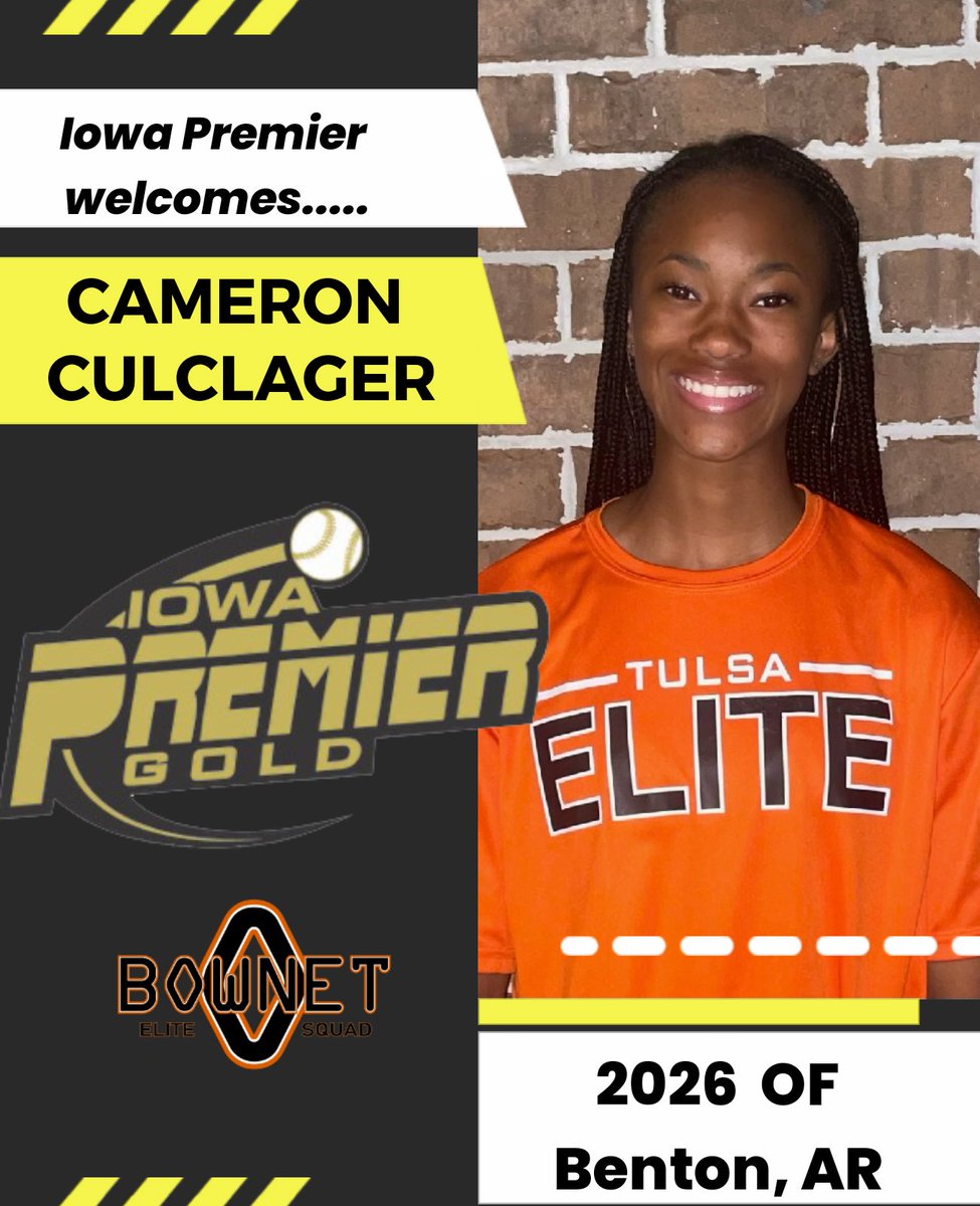 IowaPremierFP's tweet photo. Iowa Premier Welcomes! one of the fastest players in Arkansas & a 1st Team All Stater! 2026 OF/UTL @CameronCulclag3 from Benton, Arkansas will make an immediate impact on our 16U National Team!
Look for big things this 2023/24 season! #wejustreload @ExtraInningSB https://t.co/JYHpqzZXAP