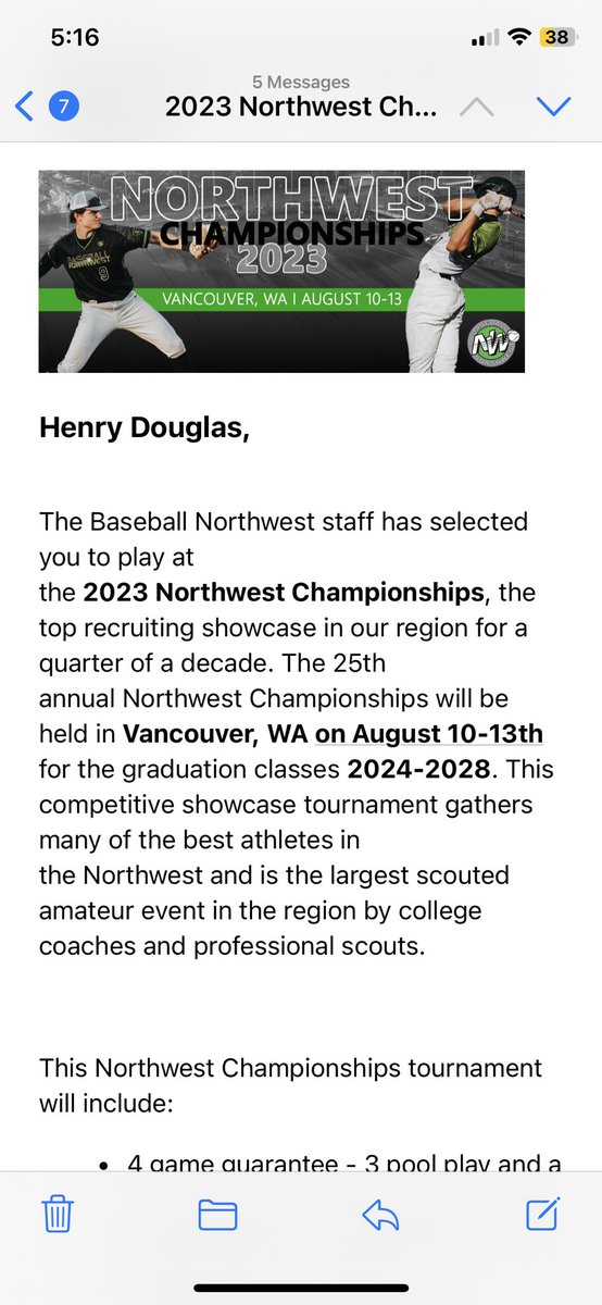 I will be representing OR metro east. Thank you <a href="/BaseballNW/">Baseball Northwest</a> for the opportunity!