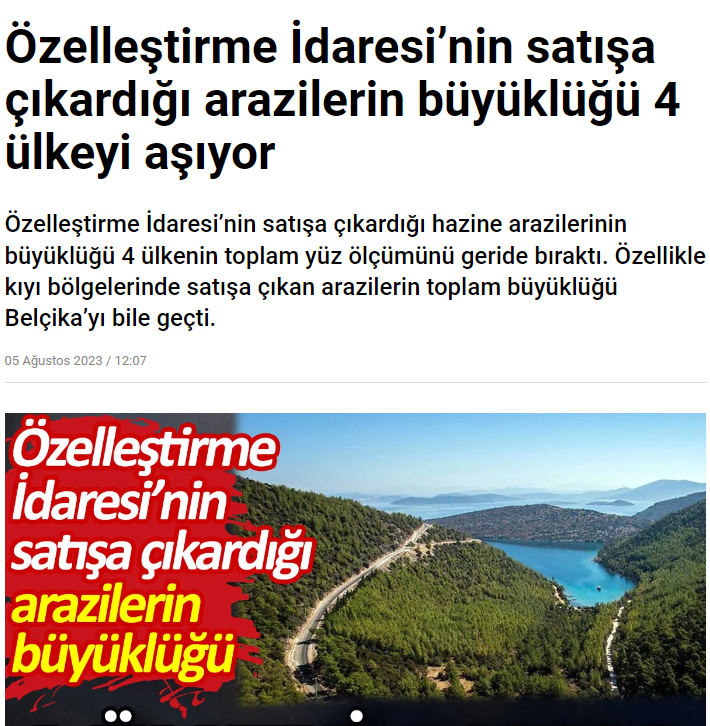 tedappx's tweet photo. SATILIK VATAN !
Ben o arsalara depreme dayanıklı 20 yeni şehir kuracaktım. Ulusal Konut Projesini hayata geçirecektim.
Vatandaşa 320 m2  müstakil konut yapmak için ücretsiz dağıtmak üzere arsa yok. Ama satmak için 4 ülkeden büyük arsa var.
Yeni Osmanlıcılık ve Hilafet sevdasına mı desem, yoksa görgüsüzlük ve israf kültürünün sonucu mu desem ...ya da ne fark eder ki onlar harcıyor bedelini biz ödüyoruz.
Batan ekonominin bedelini şimdi de hazine arazilerini satarak ödeyeceğiz.
Çünkü delik o kadar büyük ki ne yapsan kapanmıyor.
4 ülkeden büyük arazi satışından bahsediliyor.
Toplam büyüklüğü 30 bin 668 kilometre olan arazilerin yüzölçümü Belçika'nın, Arnavutluk'un, Slovenya'nın ve Makedonya'nın yüzölçümlerini aşıyor.
Neredesiniz ey milliyetçiler, neredesiniz ey vatanseverler.
Kim alacak bu arsaları.
Parası olan, Türk  vatandaşlığını  da satın alan kodamanlar mı?
Hem bizden izin aldınız mı halk olarak  bize ait olan hazinenin malını satarken?
Kim verdi bu sonsuz yetkiyi size?
Kim?