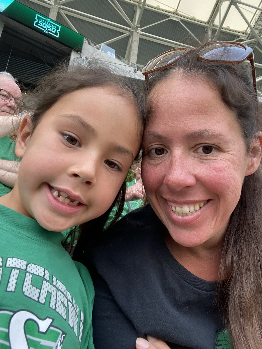 alisonkimbley's tweet photo. At the game with my daughter. Her #firstgame #riderslive https://t.co/M8xXXMZIDI