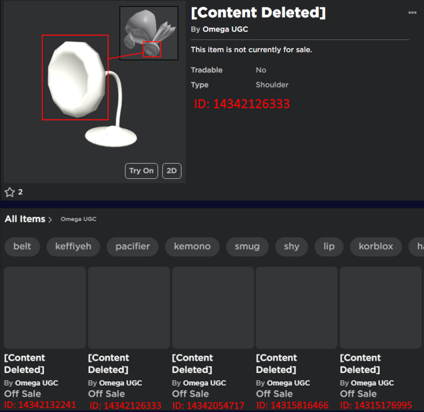 Peak” UGC on X: UGC creator UsualRage uploaded a 1:1 copy of the item Epic  Face in 2 parts. #Roblox #RobloxUGC  / X