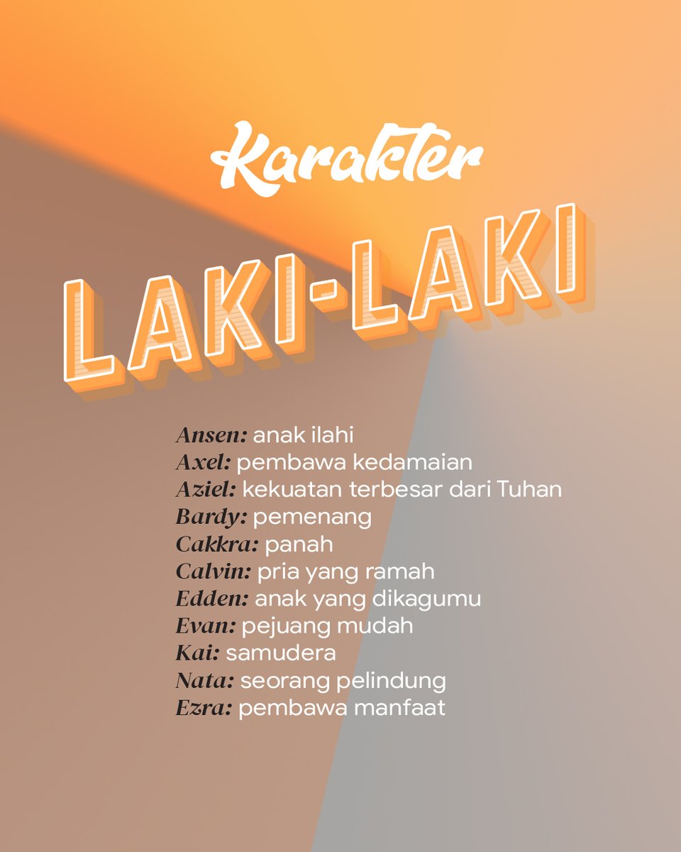 karyakarsa_id's tweet photo. "EMANG BOLEH SE-AESTHETIC ITU?"😱😱😱
Kurang afdol kalo kamu gak ikutan save nama-nama karakter cerita fiksi ini, nih! Biar karakter di cerita kamu makin artistic!
#TipsMenulis #TipsJadiKreator #PenulisNovel #BelajarBareng #BelajarNulis https://t.co/tHC6PbP5BT