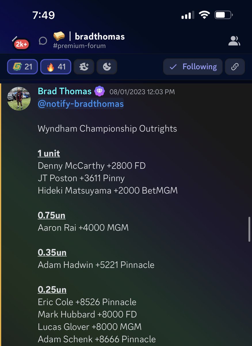 MrBradThomas's tweet photo. GLOVER +8000 ✅

Crazy that worked. Glad to have cashed. Was also posted in the https://t.co/tyJWJpYU9d Discord https://t.co/l6dL3M6srZ