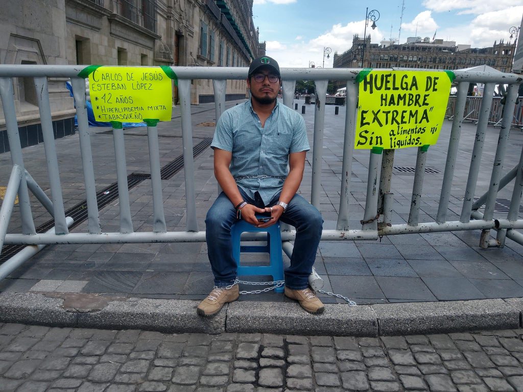 Coalicion_X_Tab's tweet photo. El día de hoy el compañero Carlos de Jesús Esteban López de 42 años ha decidido irse a huelga de hambre extrema; es decir no está ingiriendo líquidos ni alimentos. Estamos dispuestos a luchar hasta las últimas consecuencias, seguiremos adelante. Juntos hasta la victoria siempre. https://t.co/rmVThwo1Tu