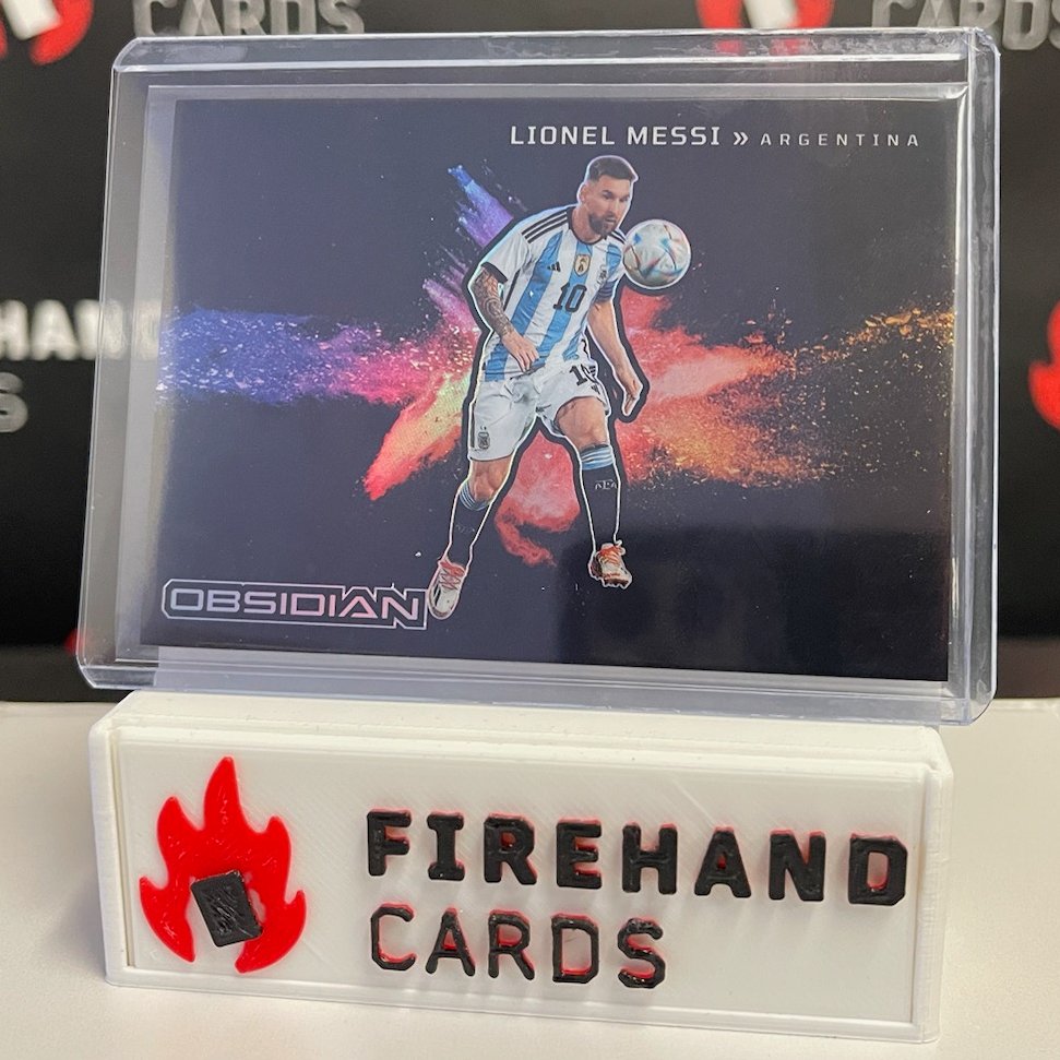 FireHandCards's tweet photo. 🔥 Just Pulled 🔥 
Lionel Messi 
Panini Obsidian 🎇 Color Blast 🎆

#firehand #groupbreaks #thehobby 

Join a break with us: https://t.co/15sUr77QZI https://t.co/t7cdjz6ehf
