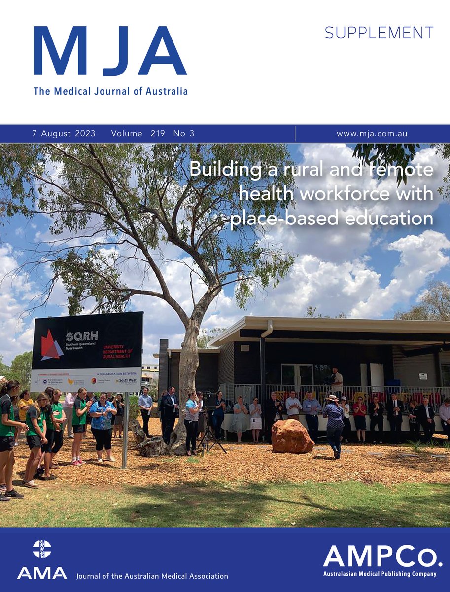 MJA (@themja) on Twitter photo Read the latest MJA supplement - Building a rural and remote health workforce with place-based education
ow.ly/P1pK50PtBHZ
<a href="/RuralHC_Aus/">@RuralHC_Aus</a> #ruralhealth #remotehealth #aushealth #doctors #healthcare Read the latest MJA supplement - Building a rural and remote health workforce with place-based education
ow.ly/P1pK50PtBHZ
<a href="/RuralHC_Aus/">@RuralHC_Aus</a> #ruralhealth #remotehealth #aushealth #doctors #healthcare