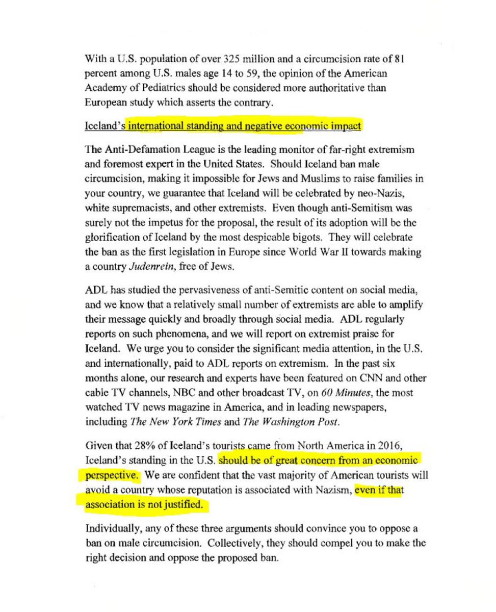 JAlfredJuicebox's tweet photo. @KeithWoodsYT @elonmusk Remember when Iceland considered banning circumcision 5 years ago &amp; the ADL threatened to use their power to destroy their economy &amp; international reputation as punishment for making their country “inhospitable” to Jews? https://t.co/5vQYoqLsUq
