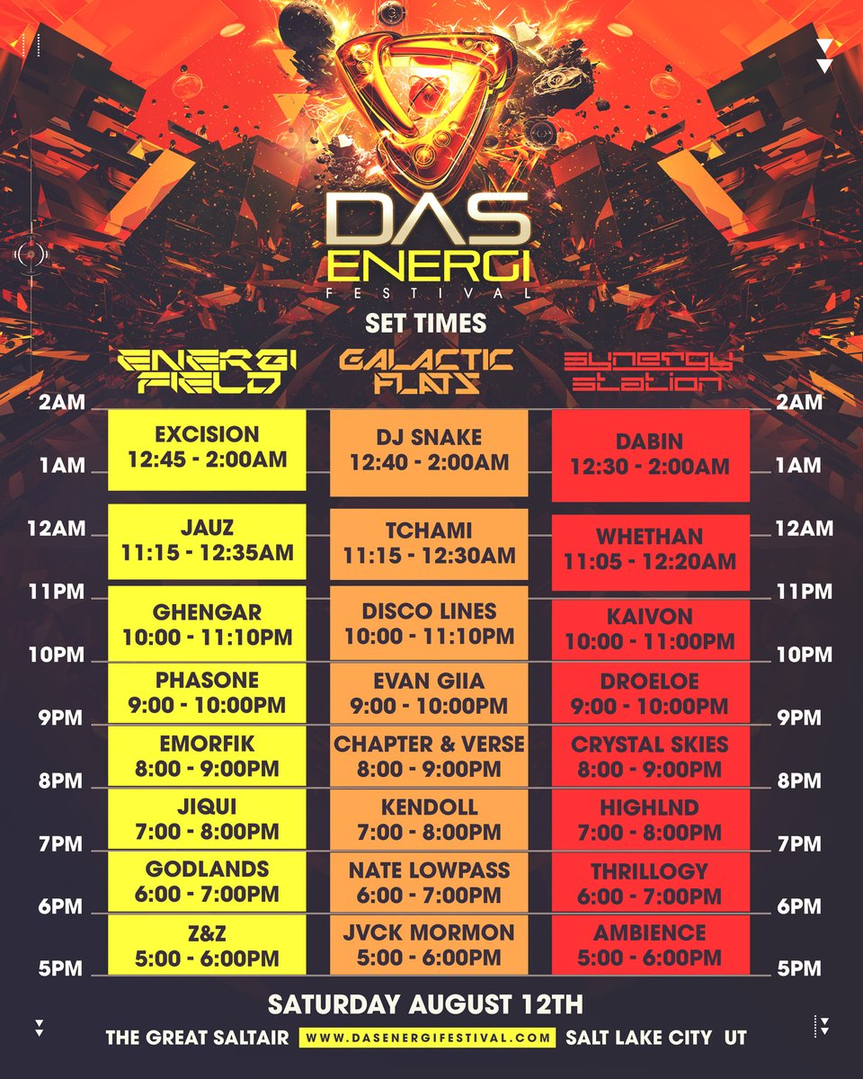 Das Energi Festival schedule
