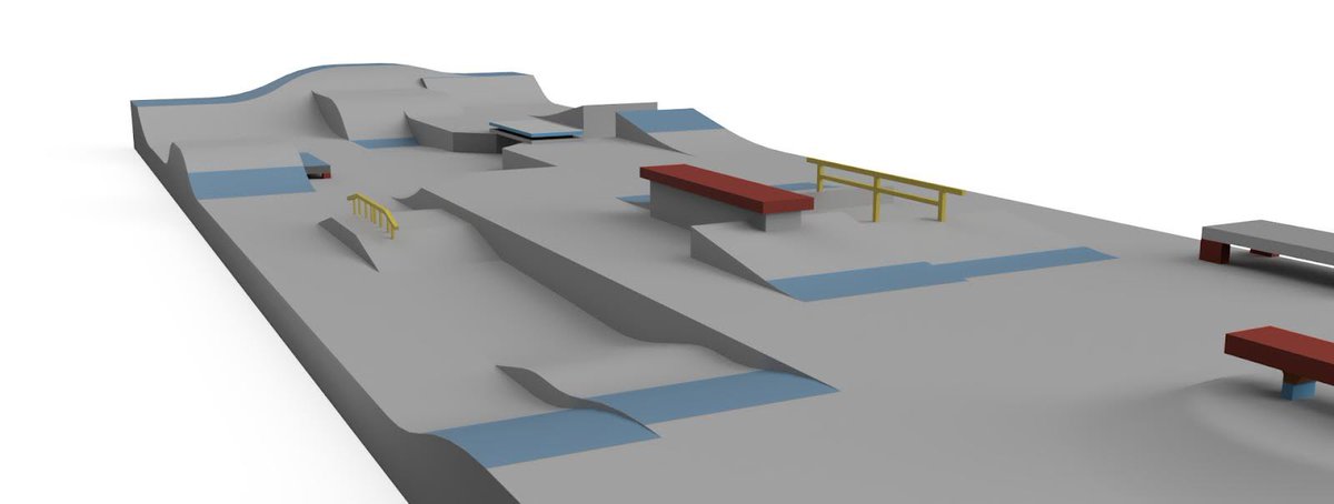 Skatepark complete!! @adskFusion360 @AutoCAD @nyjah @skate @StreetLeague @skatepark @skateparks @EtniesSkatepark