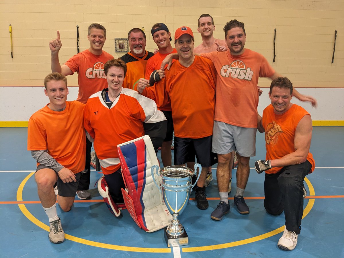 BallMichigan's tweet image. Orange Crush defeated Sarknado and Greyhounds to take the Michigan Ball Hockey Superleague B Championship. Congrats 🍊🍊🍊