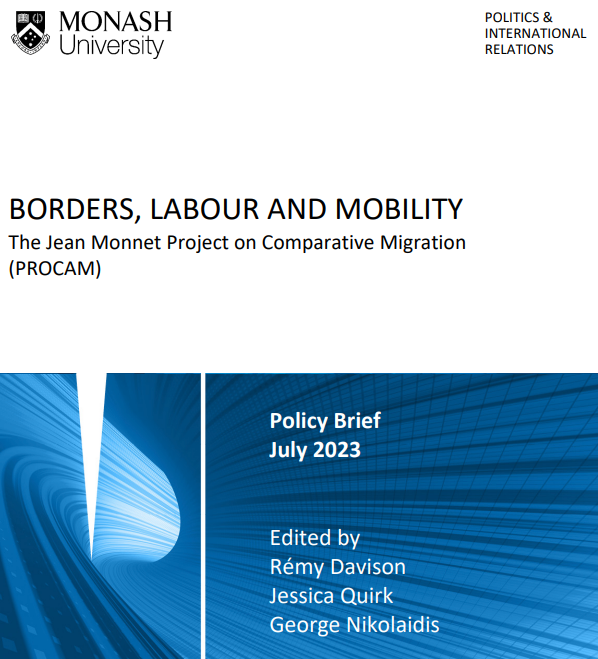 'Borders, Labour and Mobility' Policy Brief released by <a href="/MonashUni/">Monash University</a> PROCAM <a href="/Erasmus_Project/">Erasmus+ Projects</a> featuring contribution from <a href="/UniSAEUCentre/">UniSA Jean Monnet Centre of Excellence</a> Coordinator <a href="/LEveruss/">Louis Everuss</a> on 'The Outcomes of Border Digitisation in the EU and Australia' drive.google.com/file/d/1DtdU5j…