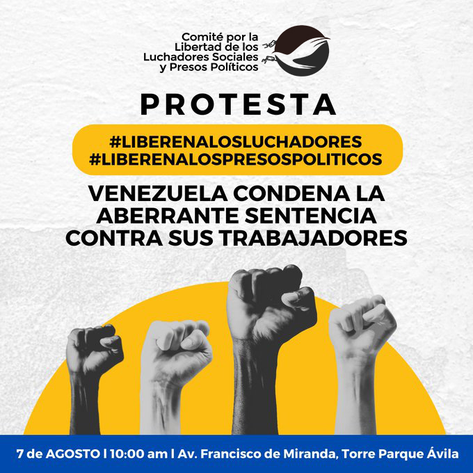 Actualmente en Venezuela más de 300 ciudadanos se encuentran tras las rejas por luchar y defender sus derechos, muchos de ellos han sido víctimas de un sistema judicial viciado que impone sentencias injustas. #LiberenALosLuchadores #LiberenALosPresosPolíticos