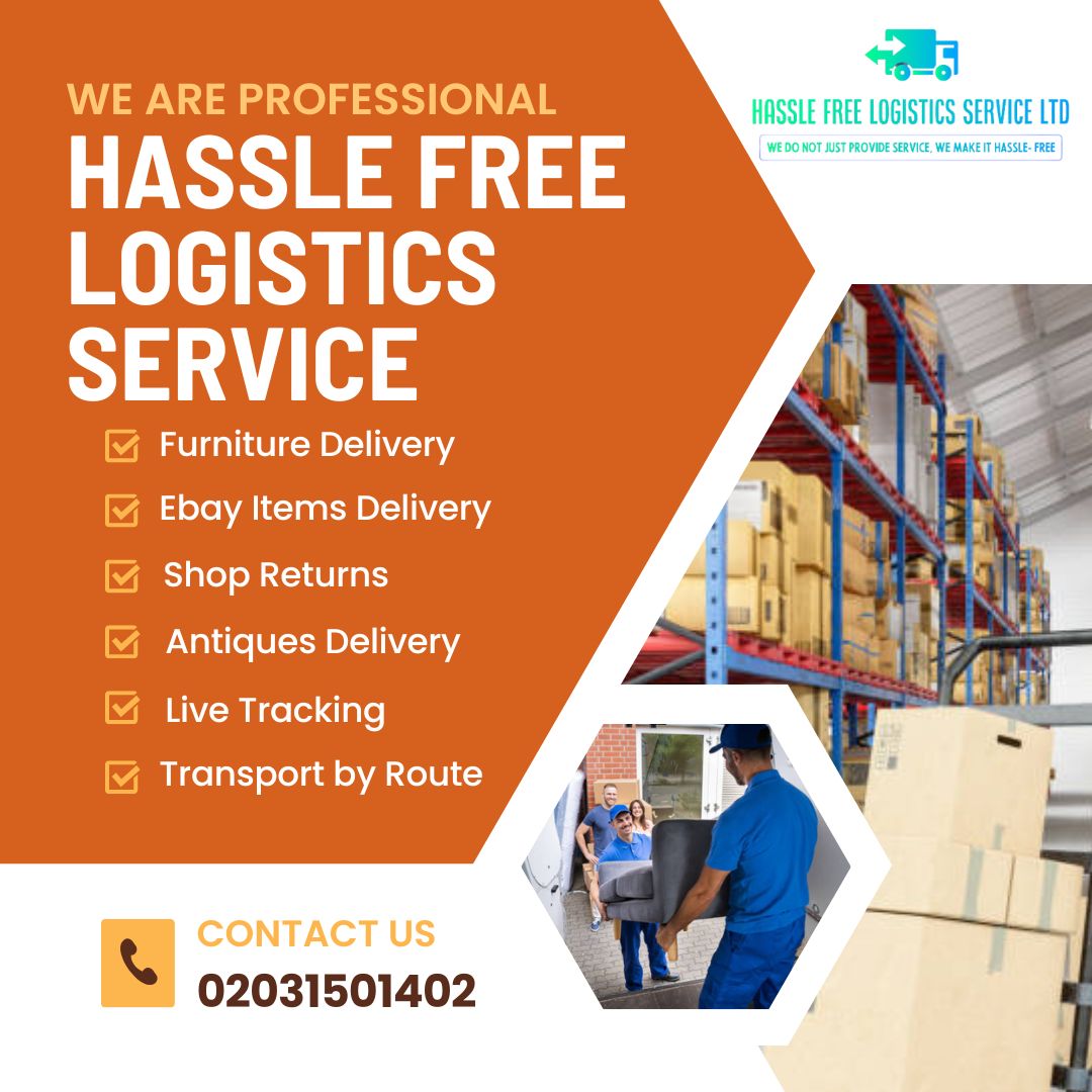Our logistics company attempts to make moving around the UK as straightforward as possible. We provide four types of logistics services.
👉Furniture Delivery
👉Ebay Items Delivery
👉Shop Returns
👉Antiques Delivery
Contact us today to discuss your requirements. 
Call: 02031501402