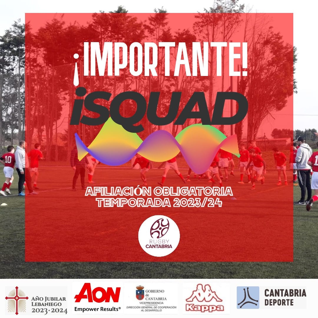 Os recordamos que todas las licencias de la próxima temporada se harán a través de la plataforma #Isquad y se debe afiliar todo jugador,entrenador y delegado de manera individual

Encontraras toda la información de cómo hacerlo en la web (enlace en la biografía)

#Rugby_Cantabria