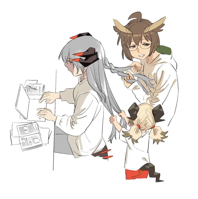 #Arknights #アークナイツ #明日方舟 #명일방주  教你编头发~