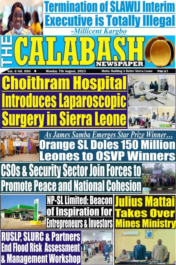 TheCalabashNew1's tweet photo. @everyone 

Catch Today's News with The Calabash Newspaper. Stay in the Know with Us.

Grab a copy of Today's Edition.

https://t.co/Lb7Y7xVNxM

#SierraLeone 
@everyone @AminKef @guild_sl @npsierraleone @Orange_sierra @SLAWIJ20 @LeoneIssues @Sierraloaded @SLAJ_Salone @EUinSierraL https://t.co/vBEQgR9d0z