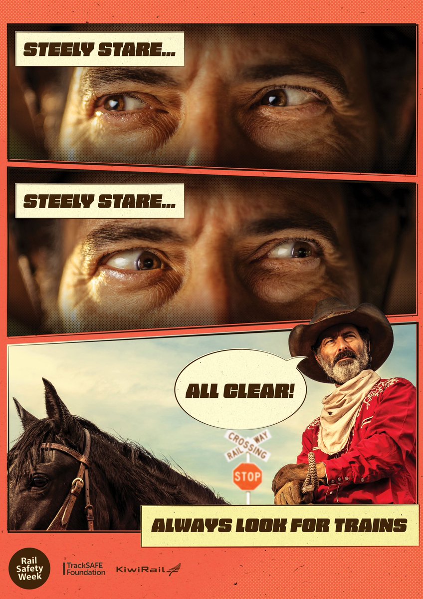 Rail Safety Week this week in NZ ! Do you have a Steely stare near railway tracks ??? Visit <a href="/TrackSAFENZ/">TrackSAFE NZ</a> for more info on how to get your ‘Steely Stare’ 👀

<a href="/nzpolice/">New Zealand Police</a> <a href="/WakaKotahi_news/">NZ Transport Agency Waka Kotahi news</a> <a href="/TrackSAFENZ/">TrackSAFE NZ</a> <a href="/AklTransport/">Auckland Transport</a> <a href="/AklCouncil/">Auckland Council</a> <a href="/WakaKotahiWgtn/">nztawgtn</a>