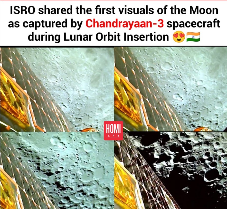 Behold the Moon's enchanting embrace captured by Chandrayaan-3 🌕✨ A celestial dance as our lunar mission embarks on new horizons. 

#Chandrayaan3 #MoonMagic #ISRO #LunarExploration #NewFrontiers