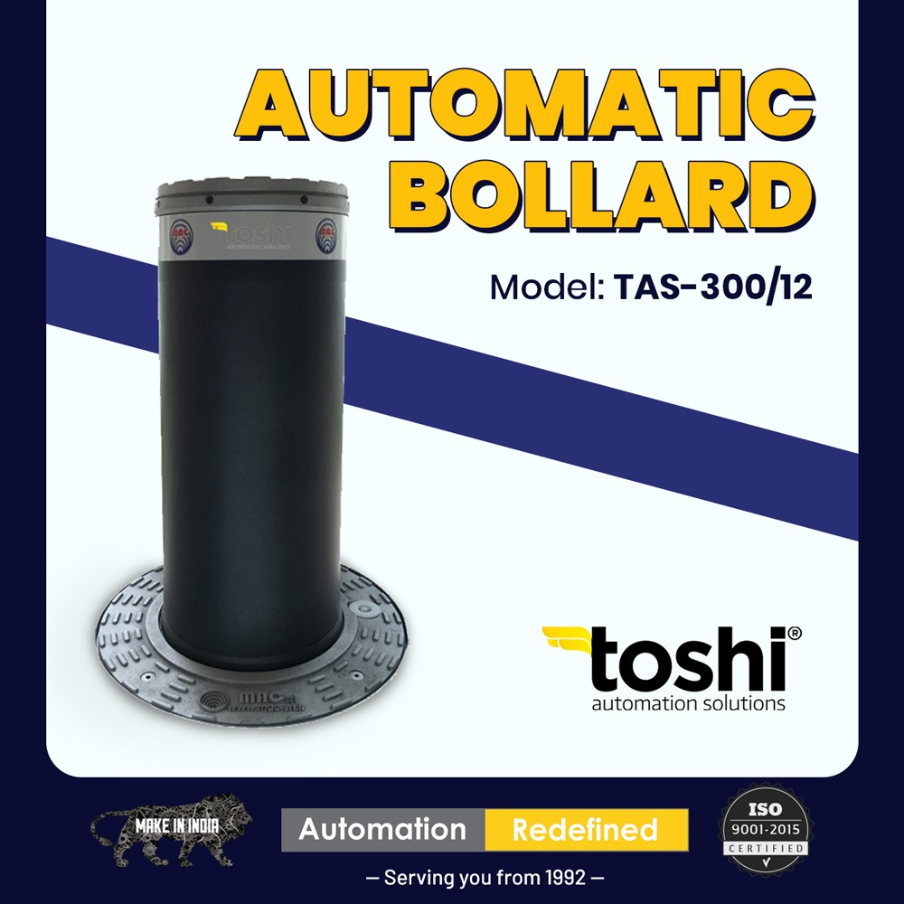 Toshi Automation Solutions presents 100% Europe made Hydraulic Automatic Bollard (TAS-300-12). It's an Armored Bollard equipped with OLEODYNAMIC retractable totally vanishing system. It can absorb impact from a vehicle weighing up to 3600 kg going at a speed of 50Km/h. #Monday