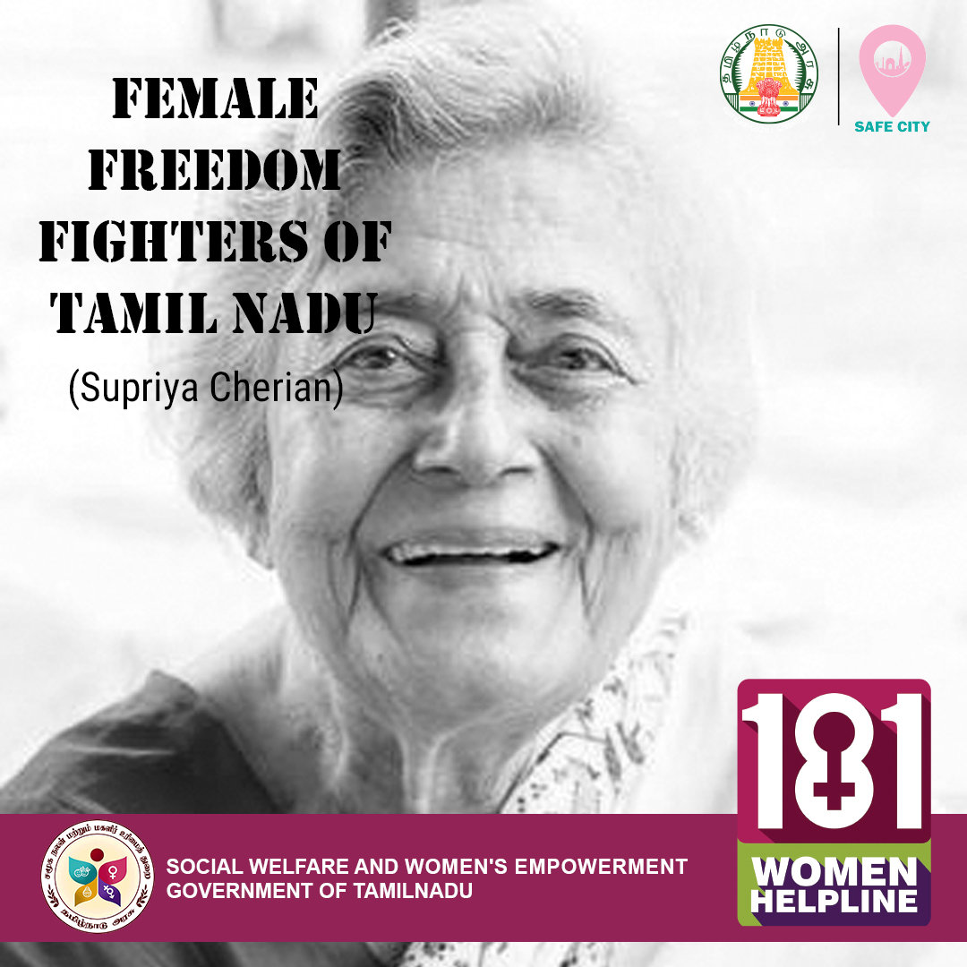 whl181's tweet photo. During the independence fight, Supriya Cherian and her husband were enthusiastic activists. #whltamilnadu #womenhelpline #TNGovt #Helpline #TamilNaduCM #181tamilnadu #Womensafety #tamilnadu
#தமிழ் #strongwomen
#mentalhealth #womenrights #childmarriage #domesticabuseawareness https://t.co/RCJc53mHw2