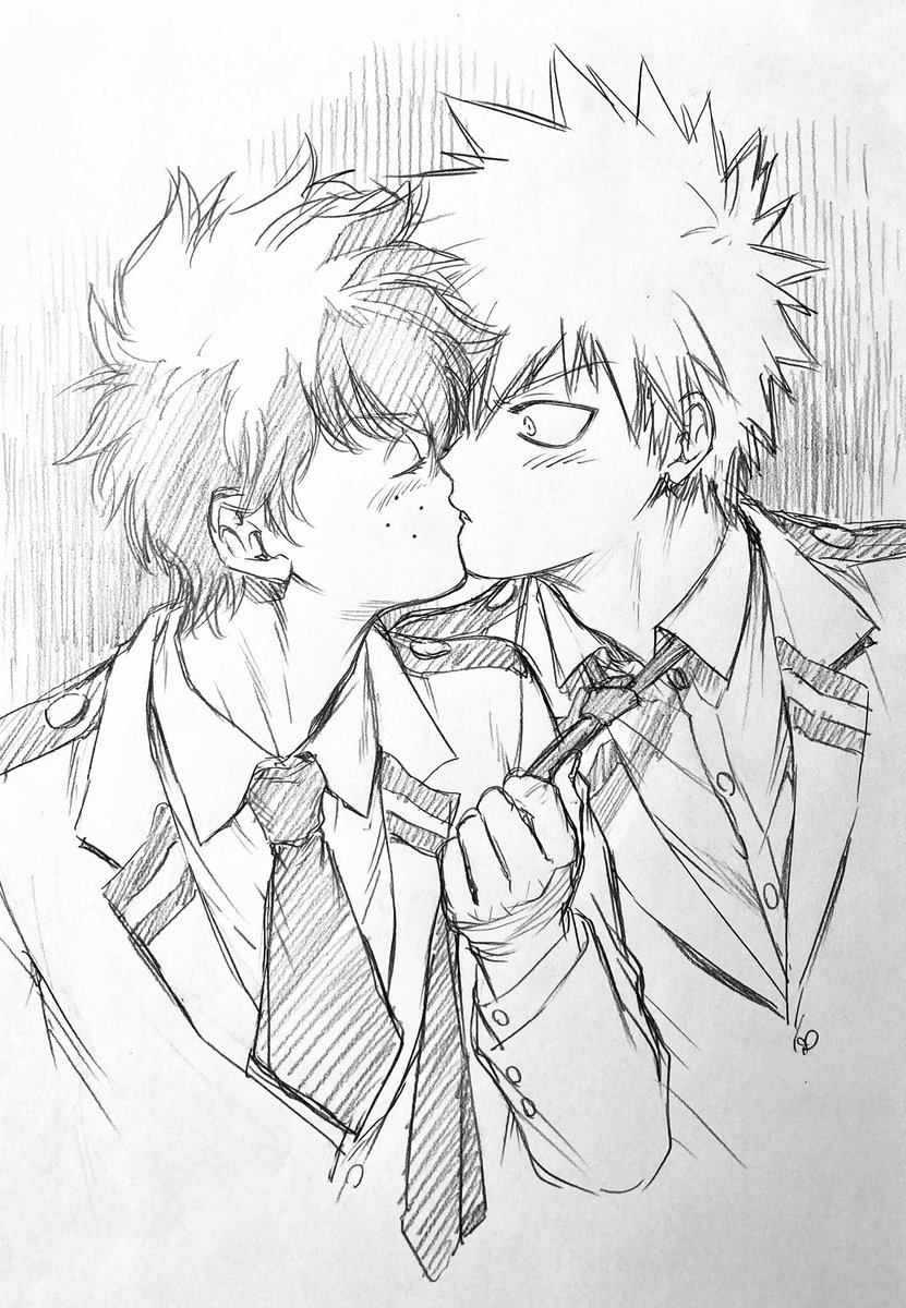 ラフ描き、💥🥦  💥ちゃんに対して遠慮しなくなった🥦君