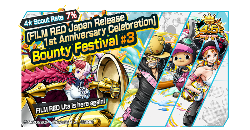 ONE PIECE Bounty Rush on X: 2023 New Year's Scout #4! The 2023 New Year's  Scout #4 with characters like FILM GOLD Gild Tesoro and STAMPEDE Boa  Hancock is now on! The