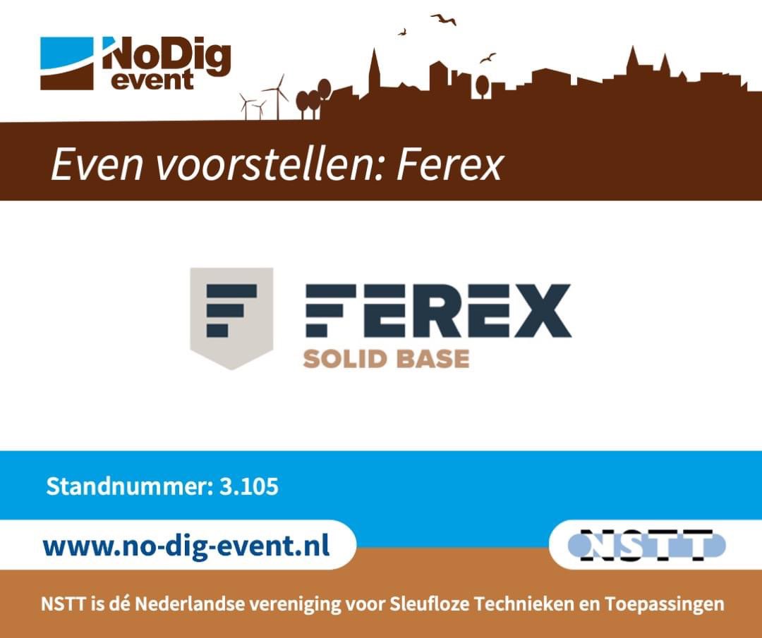 NoDigEvent's tweet image. Beste netwerk,

Ons evenement op 11 en 12 oktober wordt steeds spannender dankzij onze exposanten! Vandaag stellen we u graag onze volgende deelnemer voor: FEREX | Solid Base

Tot binnenkort!

#nodig
#sleufloos
#trenchless